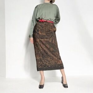 Vintage 90s Pendleton Midi Skirt Scarf Print Size 6